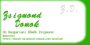 zsigmond domok business card