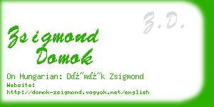 zsigmond domok business card